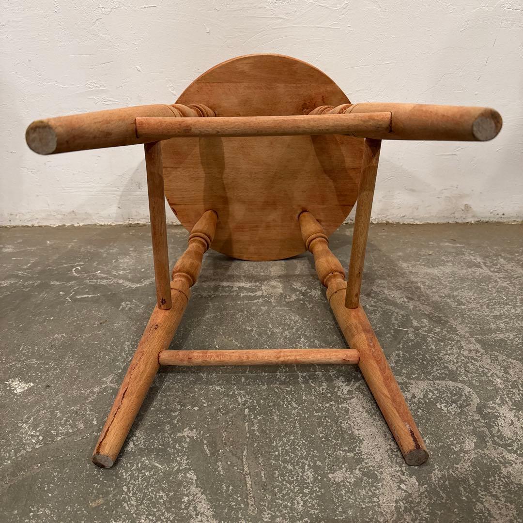 ヴィンテージ ラウンド スツール サイドテーブル 剥離