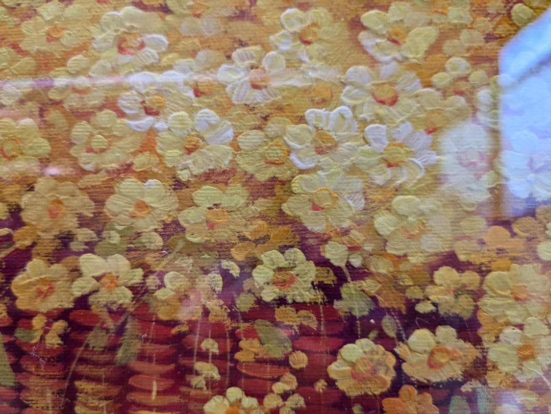 限定額装油絵 風水至福花