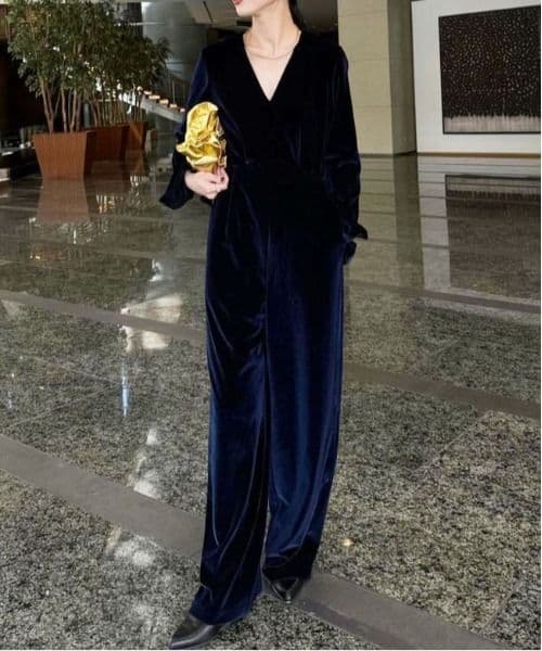 スーツ・フォーマル・ドレス Ameri vintage VELOUR ELEGANT ROMPERS