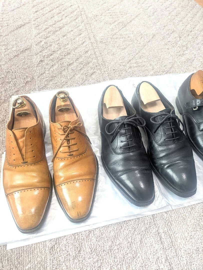 【激安3足まとめ売り】Crockett&Jones×2足/スコッチグレインx1足