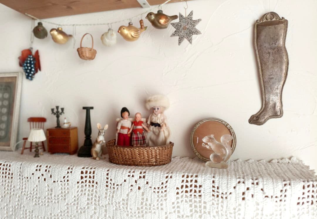 vintage glass figure ୨୧ * ガラスの リスさん