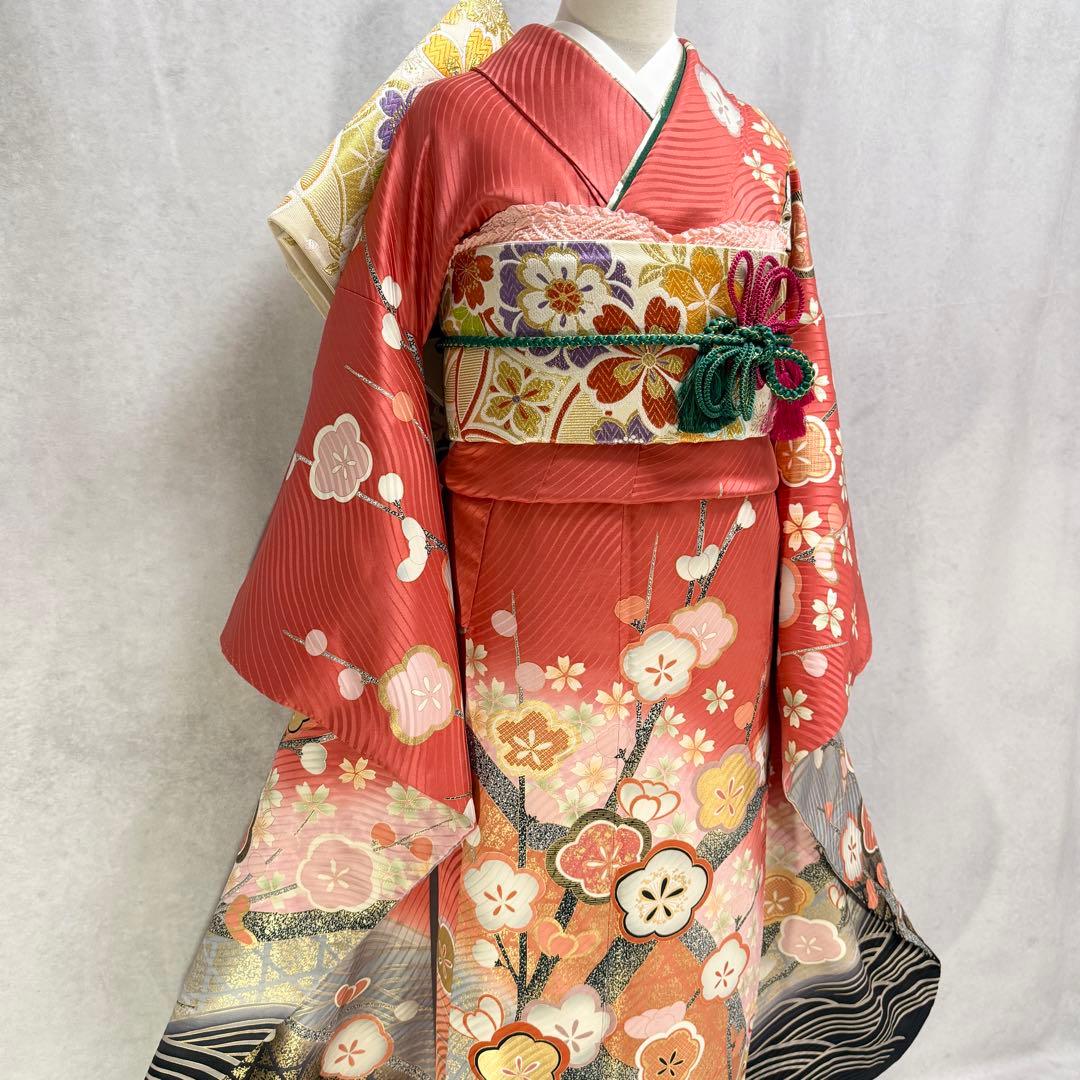 振袖フルセット 正絹 ❤︎可愛い❤︎ 155〜165 桃色系ピンク 振袖フル