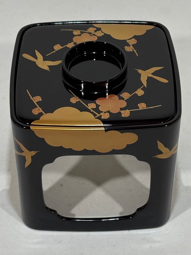 輪島塗 真塗 雲に梅蒔絵 屠蘇器壱揃 美品 共箱 正月