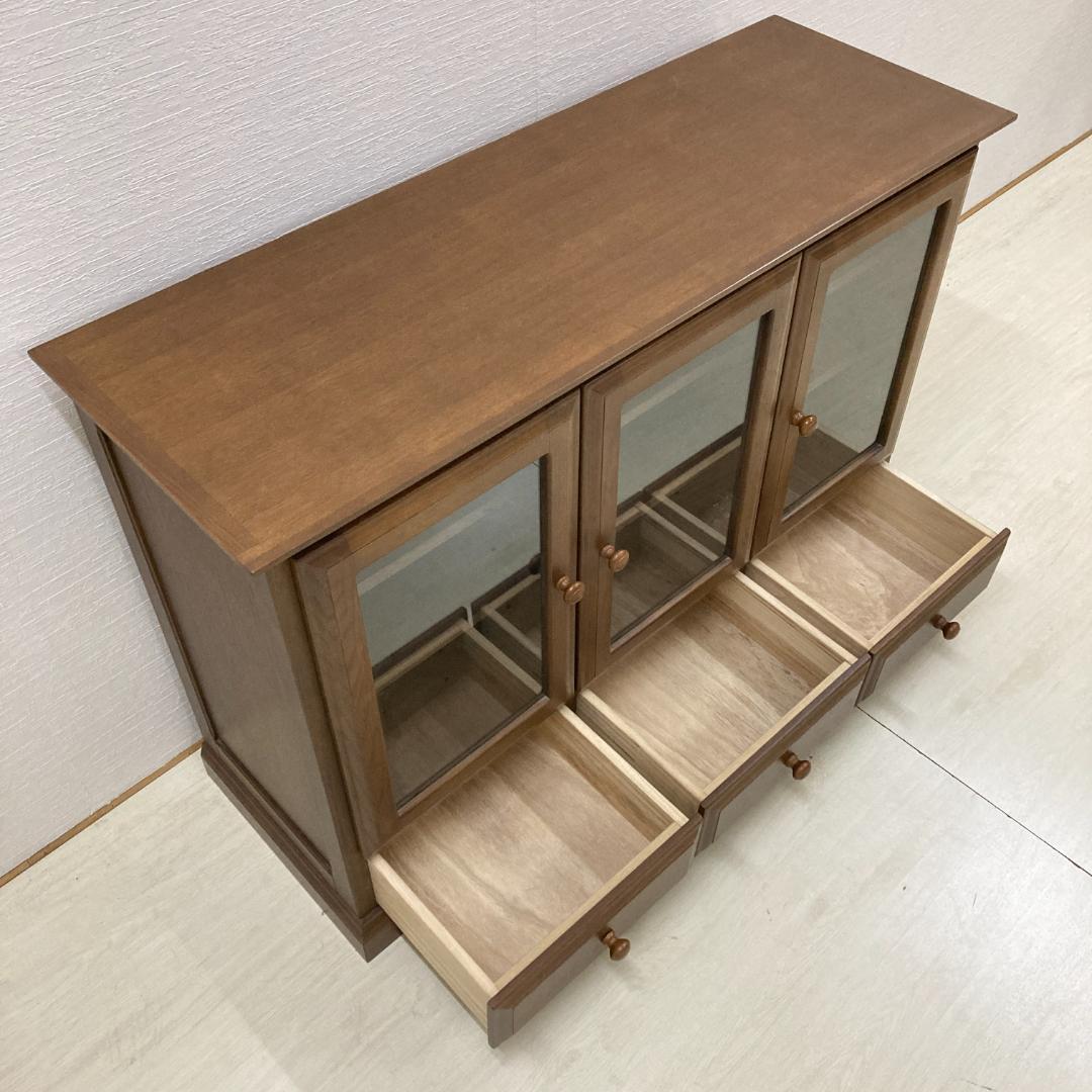 起立木工 ナラ材 サイドボード キャビネット 書棚 本棚