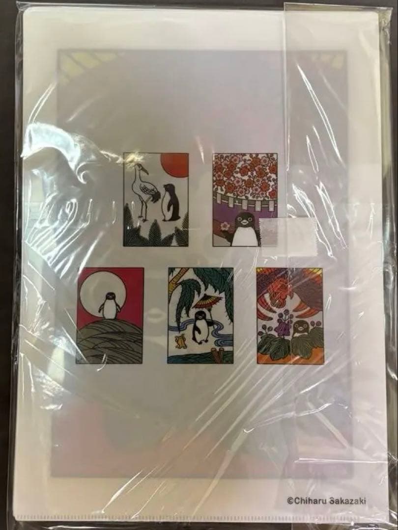 ペンギン花札 A4クリアファイル「十二の月」 12種類セット+特典