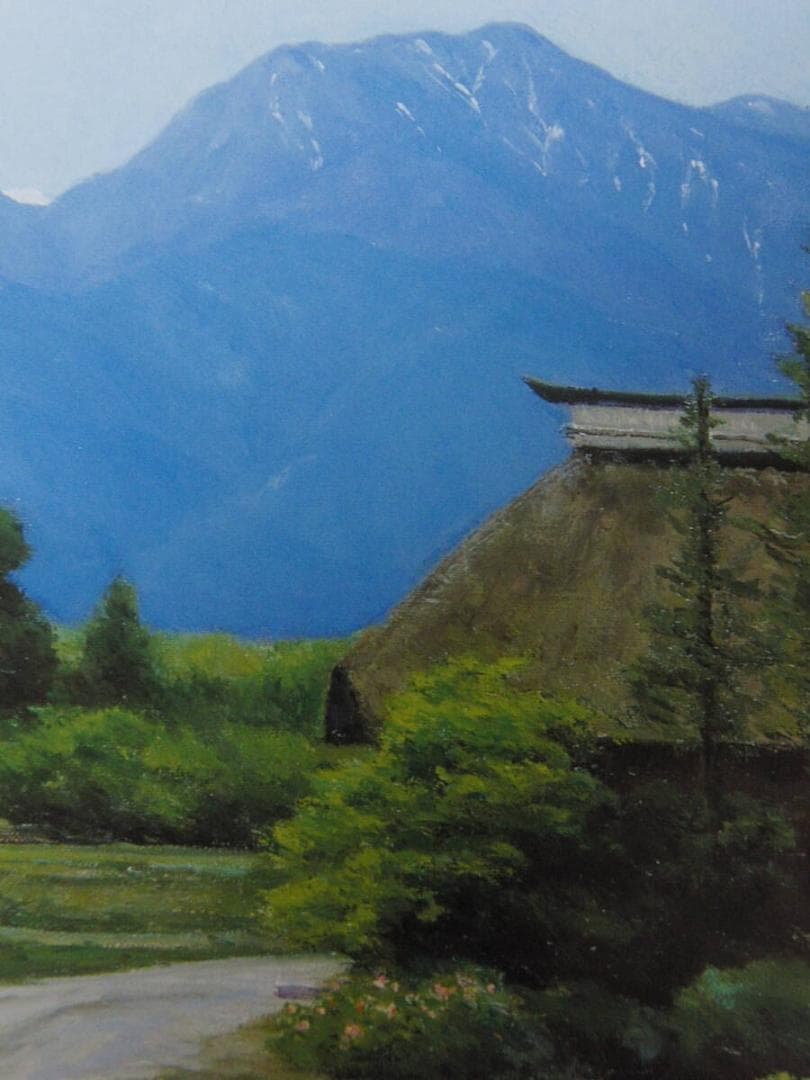 佐間田敏夫、【安曇野・有明山（長野県松川村）】、希少な額装用画集より