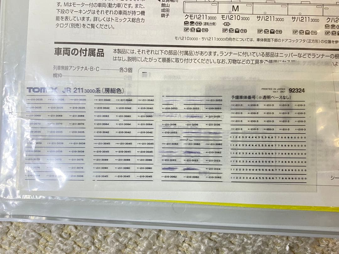 TOMIX トミックス　92324　JR211系3000近郊電車(房総色)セット