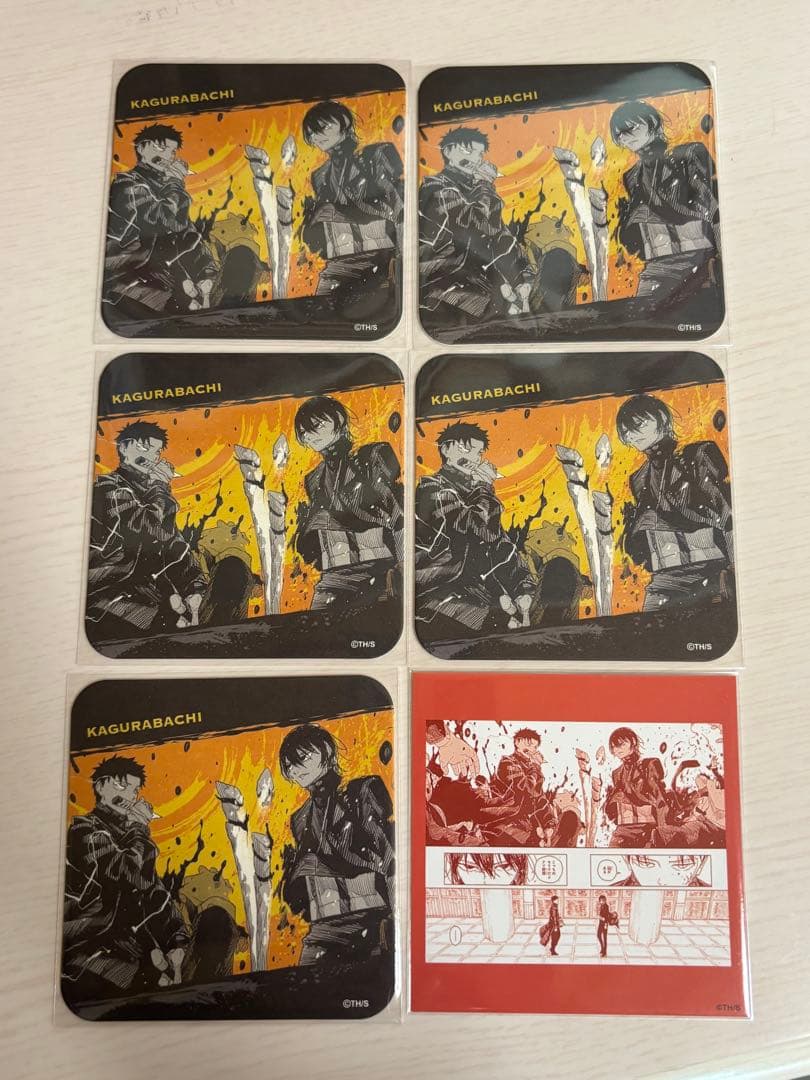 カグラバチ アートコースター スクエアカード 千鉱 緋雪 6枚セット ①