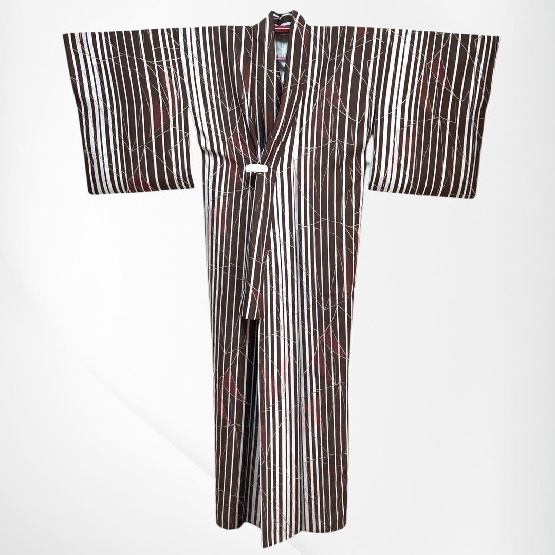 やわらかな榛色 行儀柄の江戸小紋