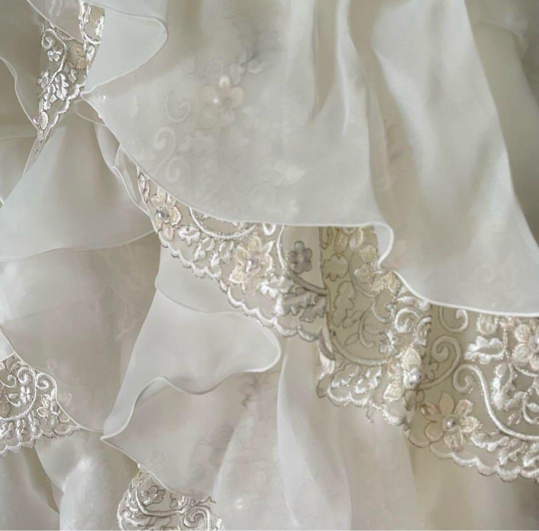 ウェディングドレス　取り外し可能ロールカラー付き　フルオーダー　着用1日限り