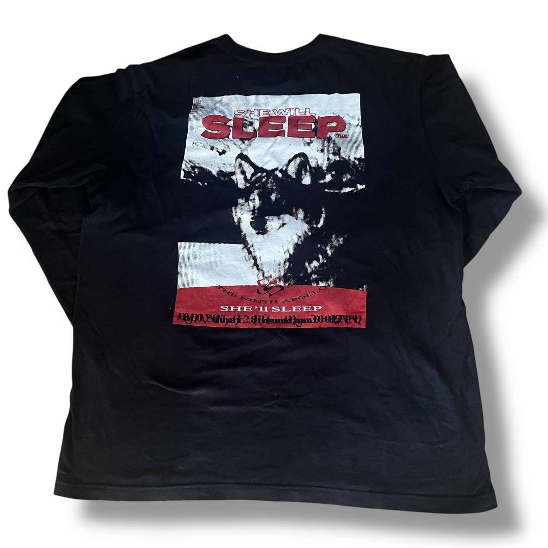 SHE'll SLEEP 刺繍Tシャツ 黒 XL SHE'll SLEEP 刺繍Tシャツ 黒 XL