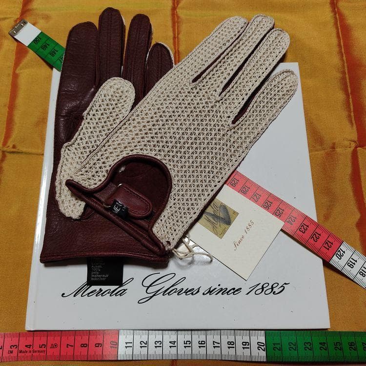 メローラ ディア濃赤メッシュドライビンググローブ フェラーリ別注元