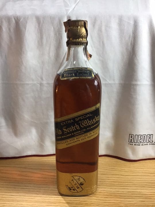 古酒 ジョニーウォーカー ブラック 黒ラベル コルクキャップ ウイスキー