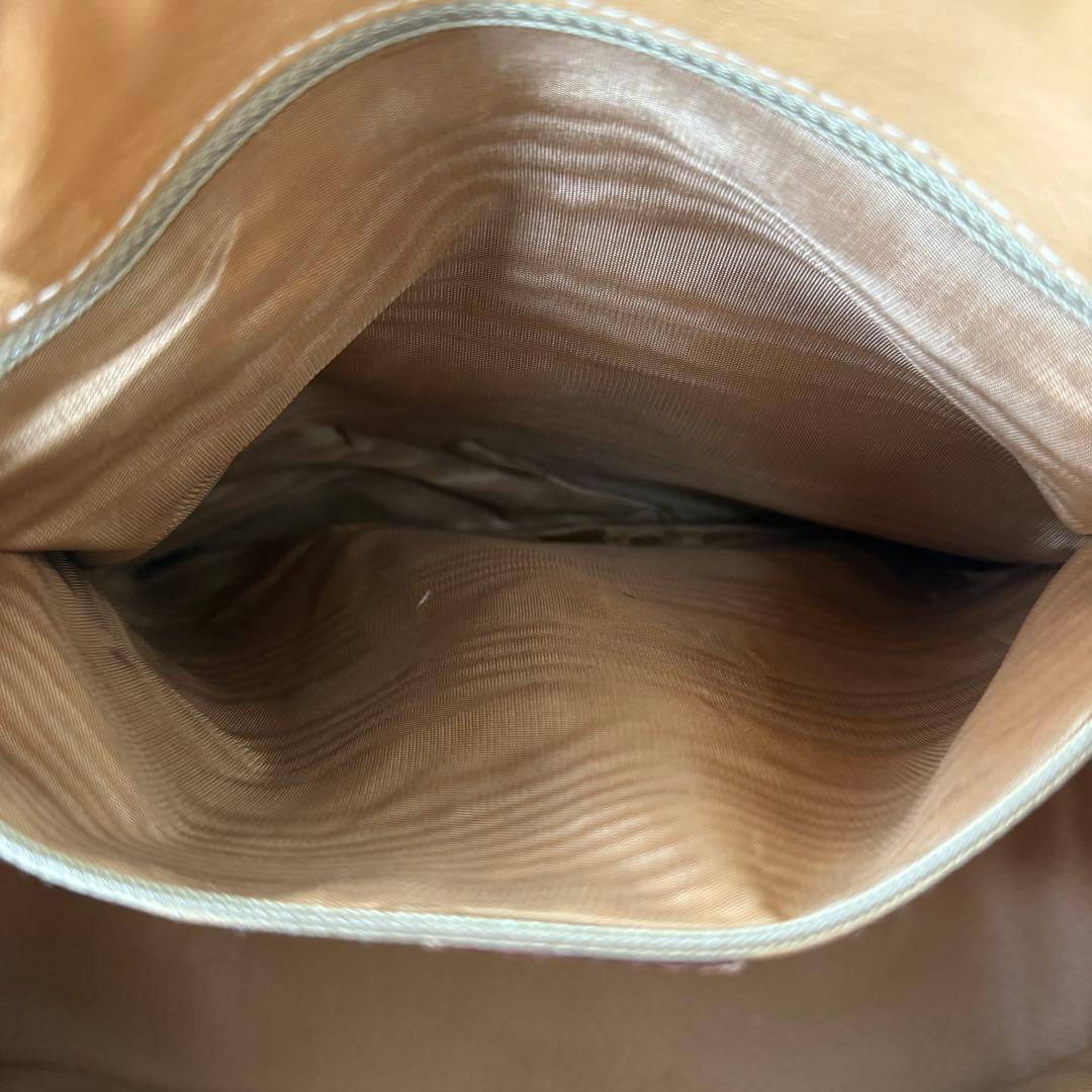 セリーヌ マカダム ハンドバッグ ミニボストンバッグ PVC レザー ブラウン