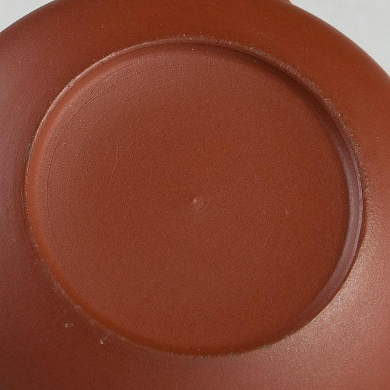 煎茶道具 俊峯作 紫砂 朱泥 鶴刻 急須 茶壷 C 9271