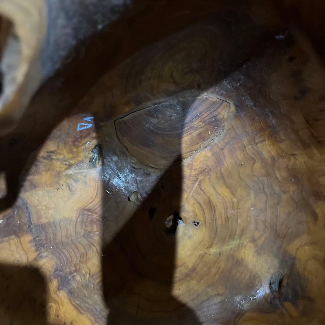 屋久杉根っこ手作り木製バスケット 中型の通販はau PAY マーケット