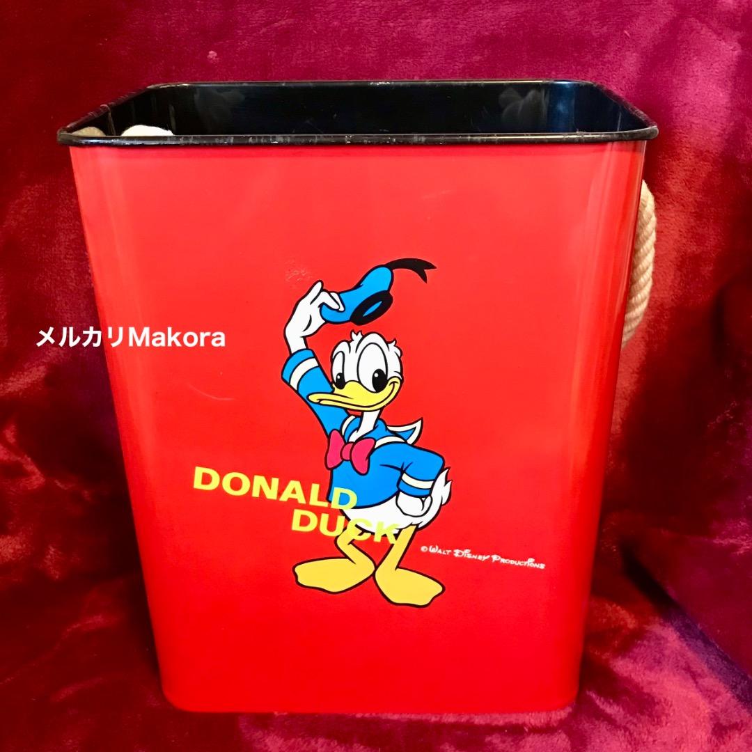 【2個】ディズニー　ミッキー&ドナルド　ロープバケット　レア年代物