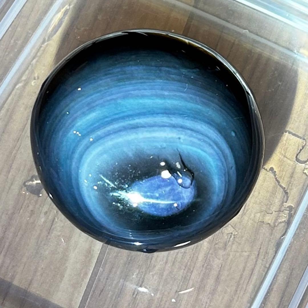 研磨品 十勝石玲瓏 パープルベースレインボーオブシディアン 十勝石