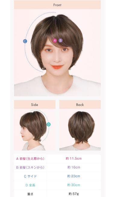 にゃこちゃん専用　リネアストリア「天使のModishショート　ダークBR
