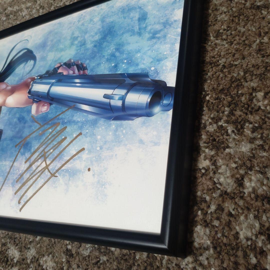 ブラックラグーン　レヴィ　複製原画　直筆サイン入り