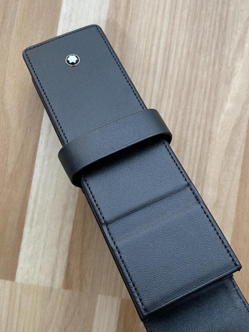 Mont Blanc モンブラン レザー 革製 2本用 ペンケース ブラック 黒