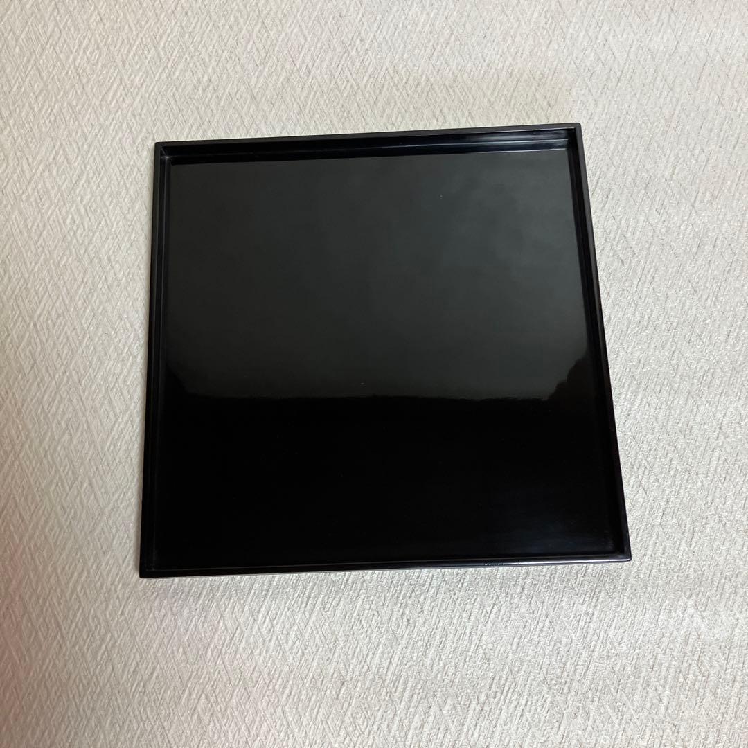 輪島塗り　線筋角卓上膳　5客