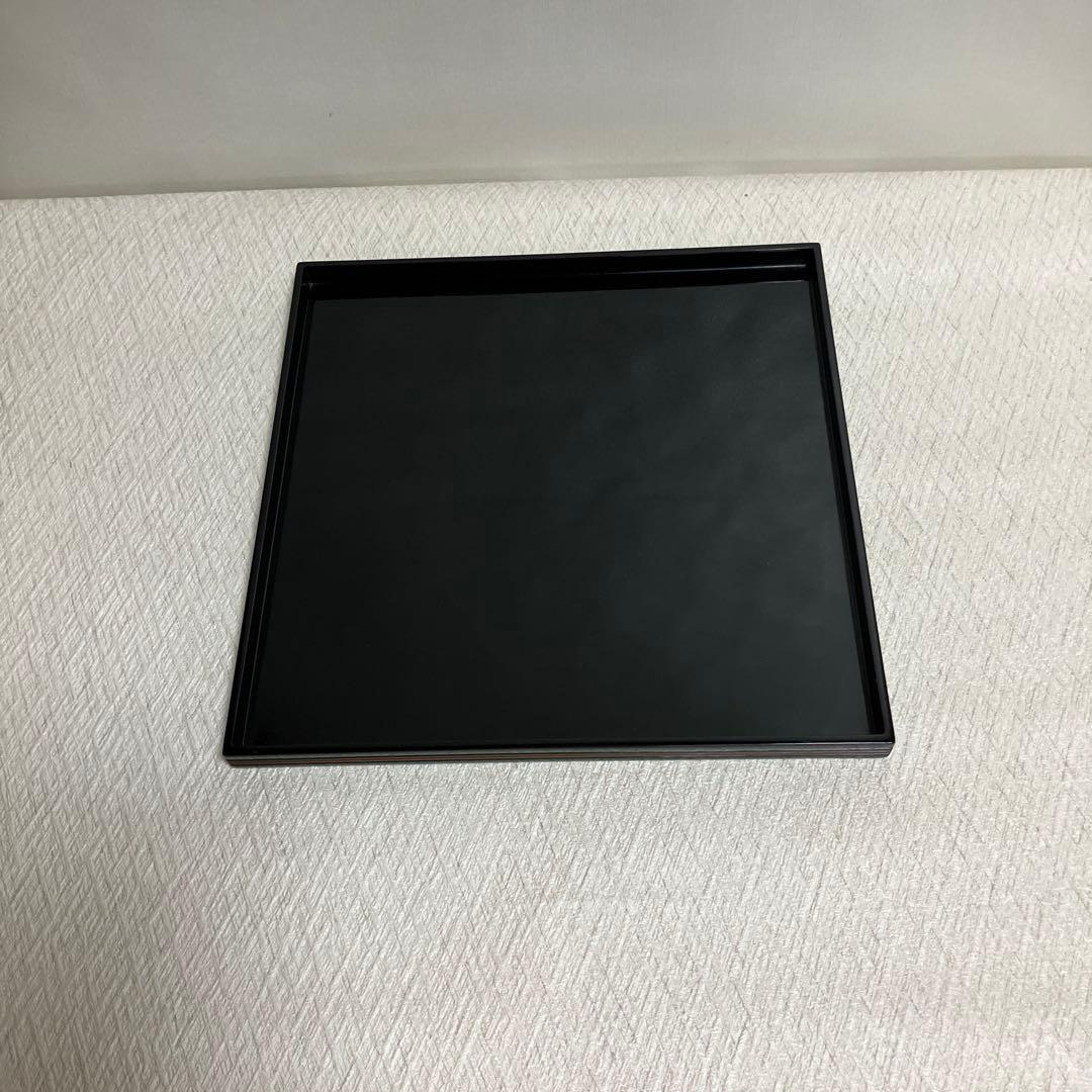 輪島塗り　線筋角卓上膳　5客