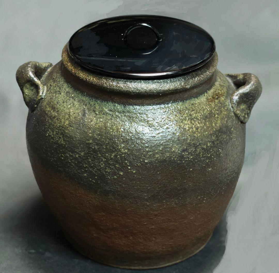 越前自然釉水指壺