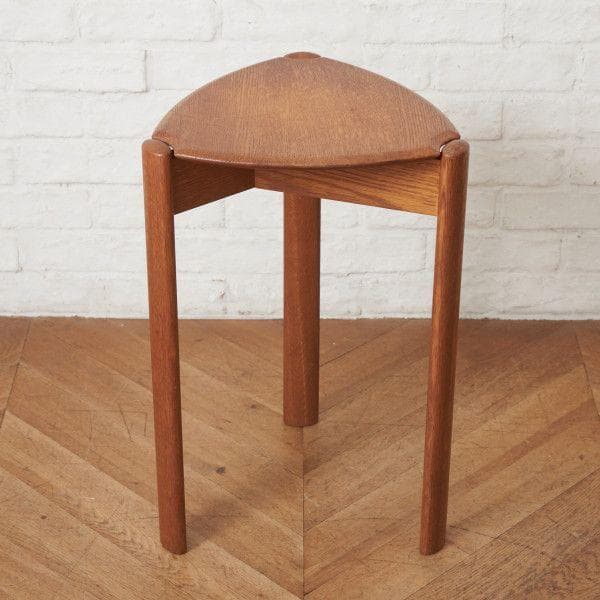 オランダ製木製サイドテーブル マガジンラックオーク無垢材百貨店