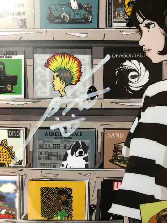 Backsideworks「レコードショップ 」サイン入 ステッカー サイン入り
