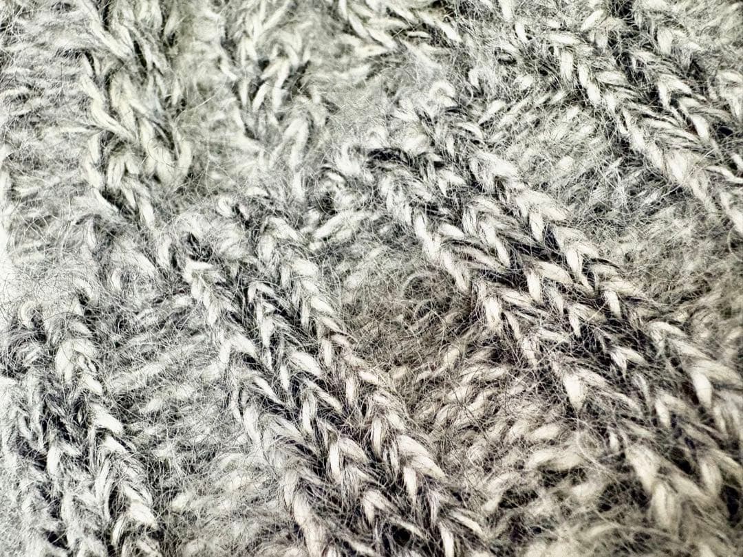 ❤️ 美品 CA4LA カシラ ケーブル編み ビーニー ポンポン モヘヤ＆シルク混