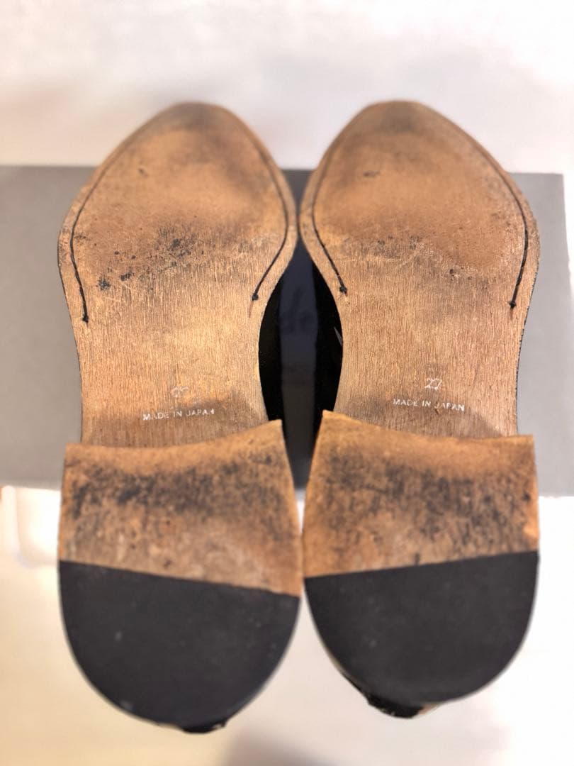 ★美品★フープディドゥ エナメル ポインテッドトゥ シューズ グレー 27センチ