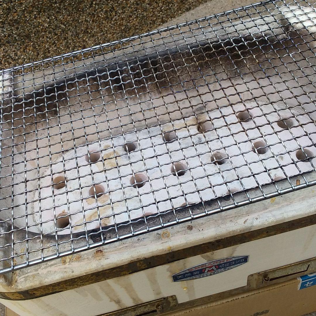 丸和工業製◎天然切出コンロ◎大判七輪/角形/網2枚付◎最高級 能登の切り出し