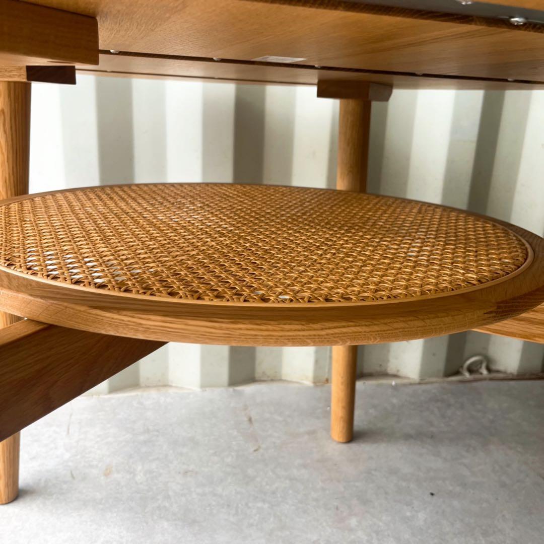 取付無料！ウニコ ソルク 北欧風天然木ラウンドダイニングテーブルΦ110✨