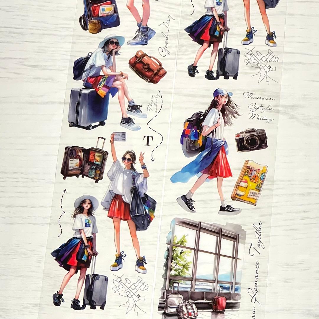 ◤シール◢✨新品✨ パリ旅行シリーズ ストリート 人物シール 海外