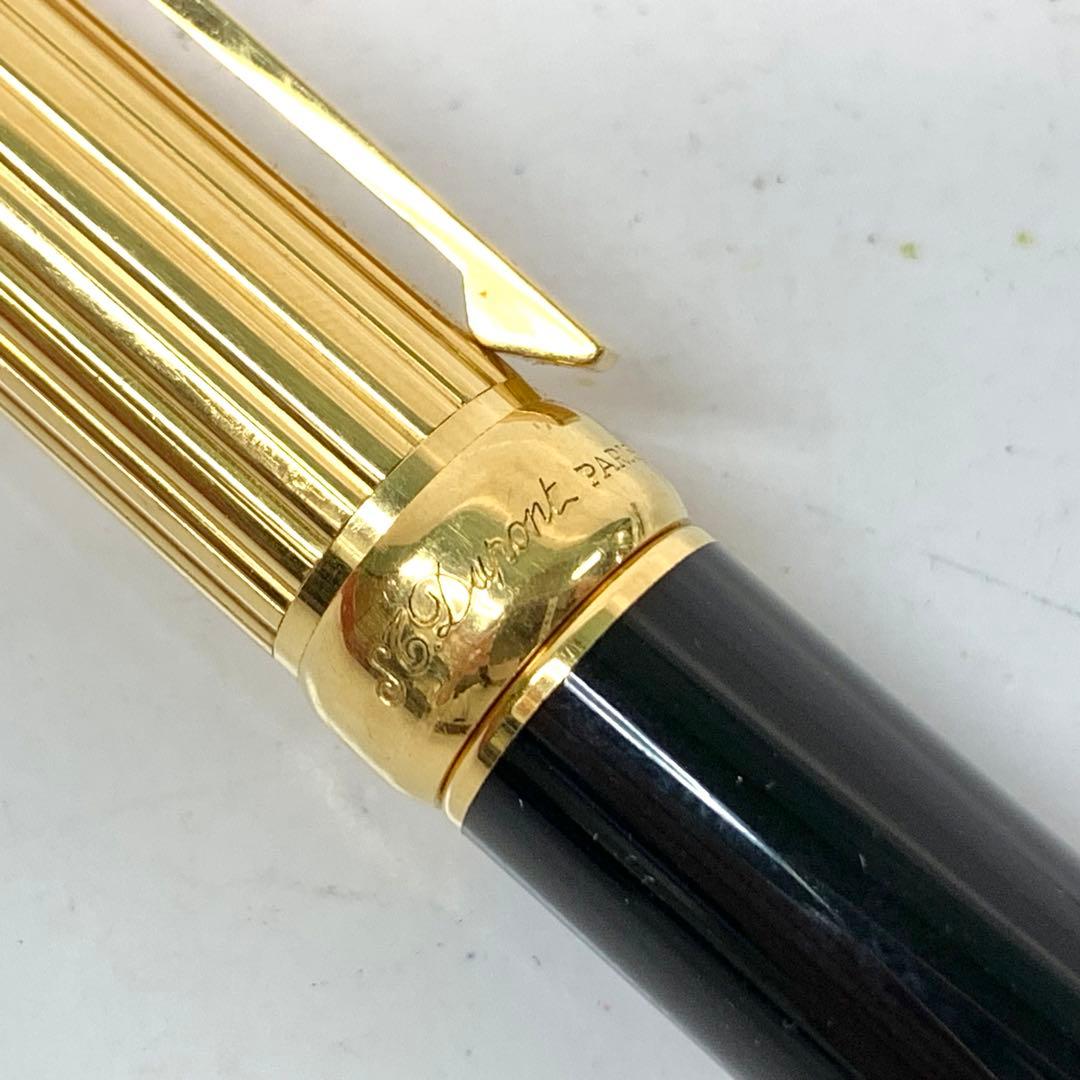 エステーデュポン 18金 万年筆 ゴールド ブラック 0821-S3549h