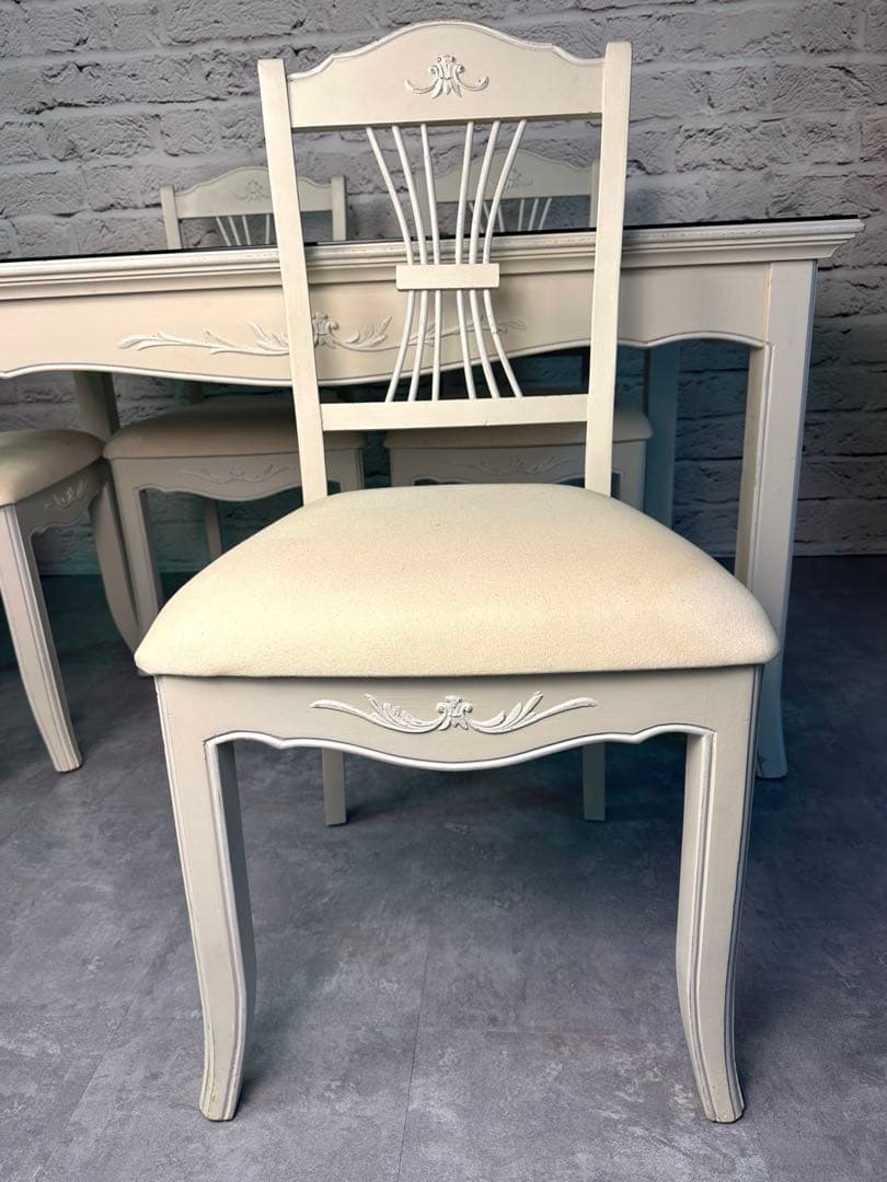 【フランス製】Country Corner ダイニングセット　テーブル＋椅子4脚