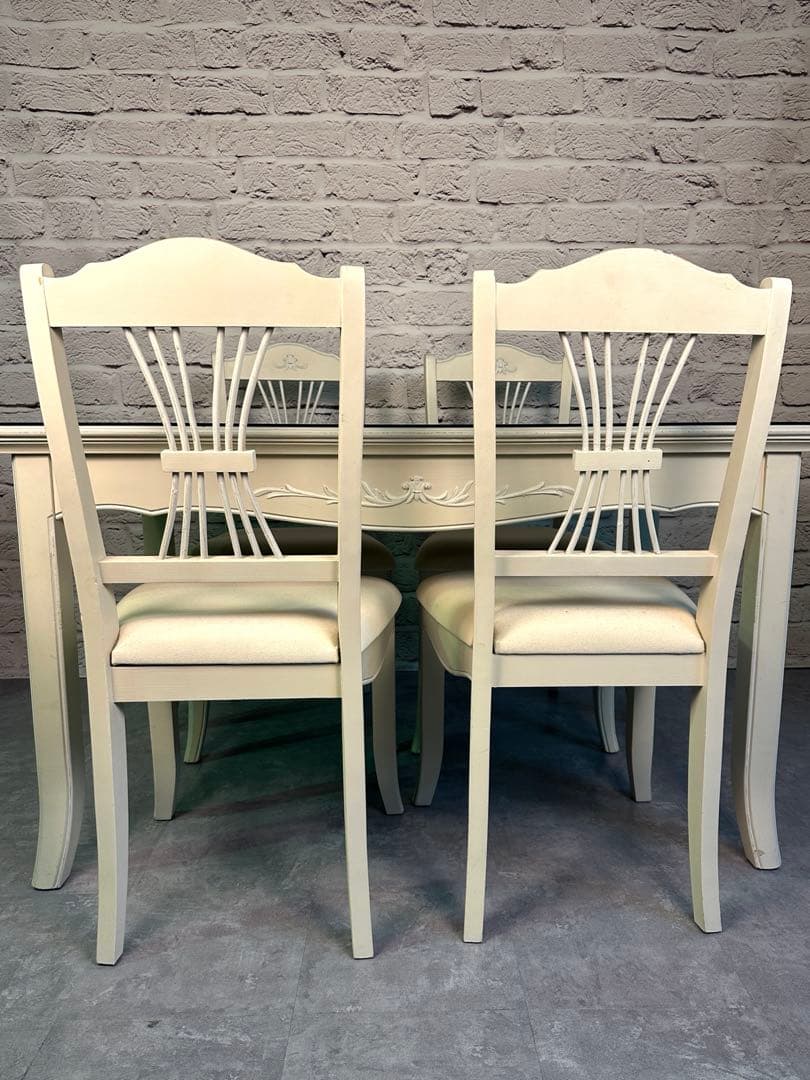 【フランス製】Country Corner ダイニングセット　テーブル＋椅子4脚