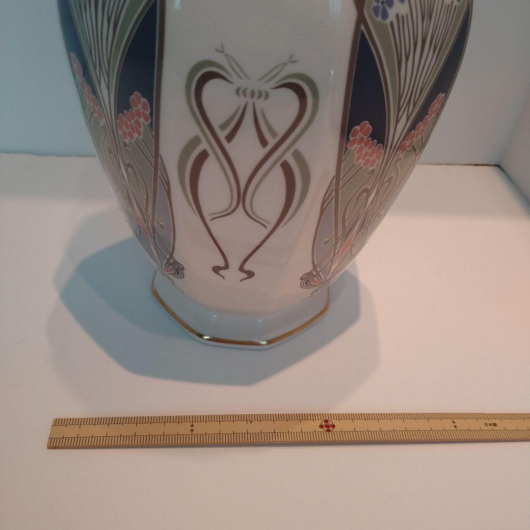 LIBERTY リバティ アールヌーヴォー風 陶器花瓶 アールヌーボー 金彩
