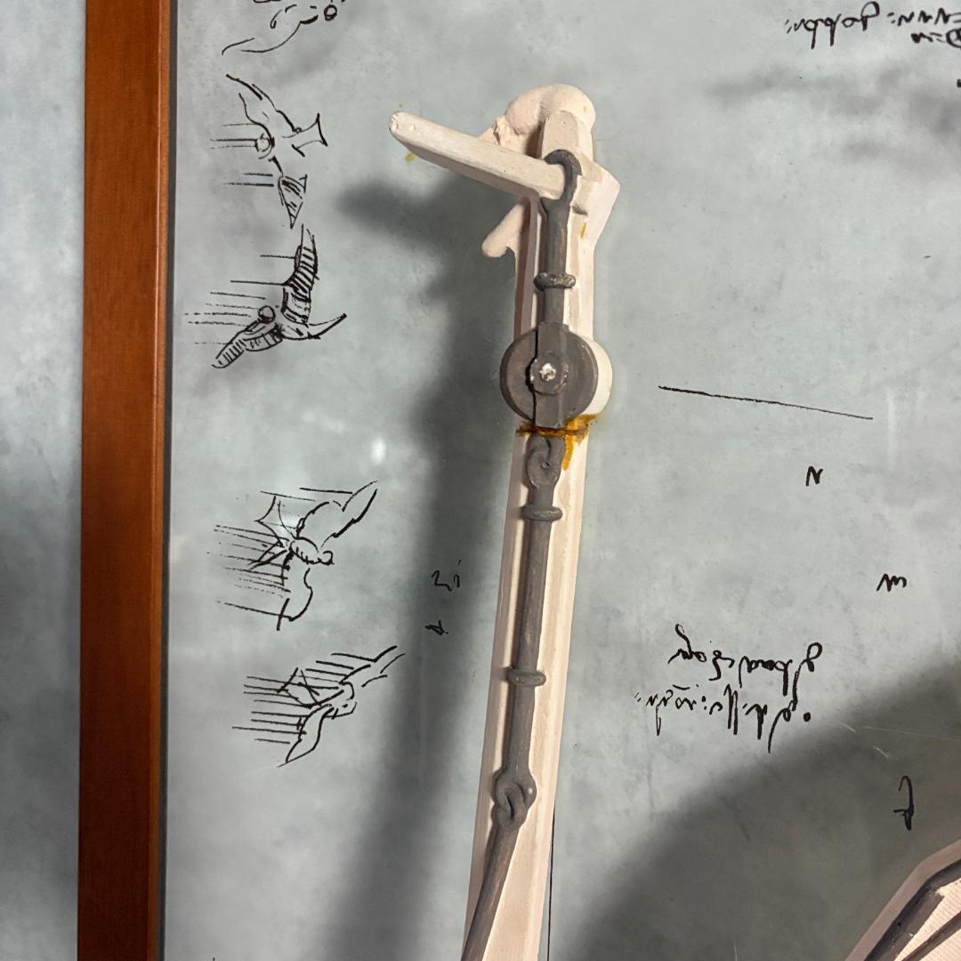 レオナルド・ダ・ヴィンチ 飛行機械模型 額装アート