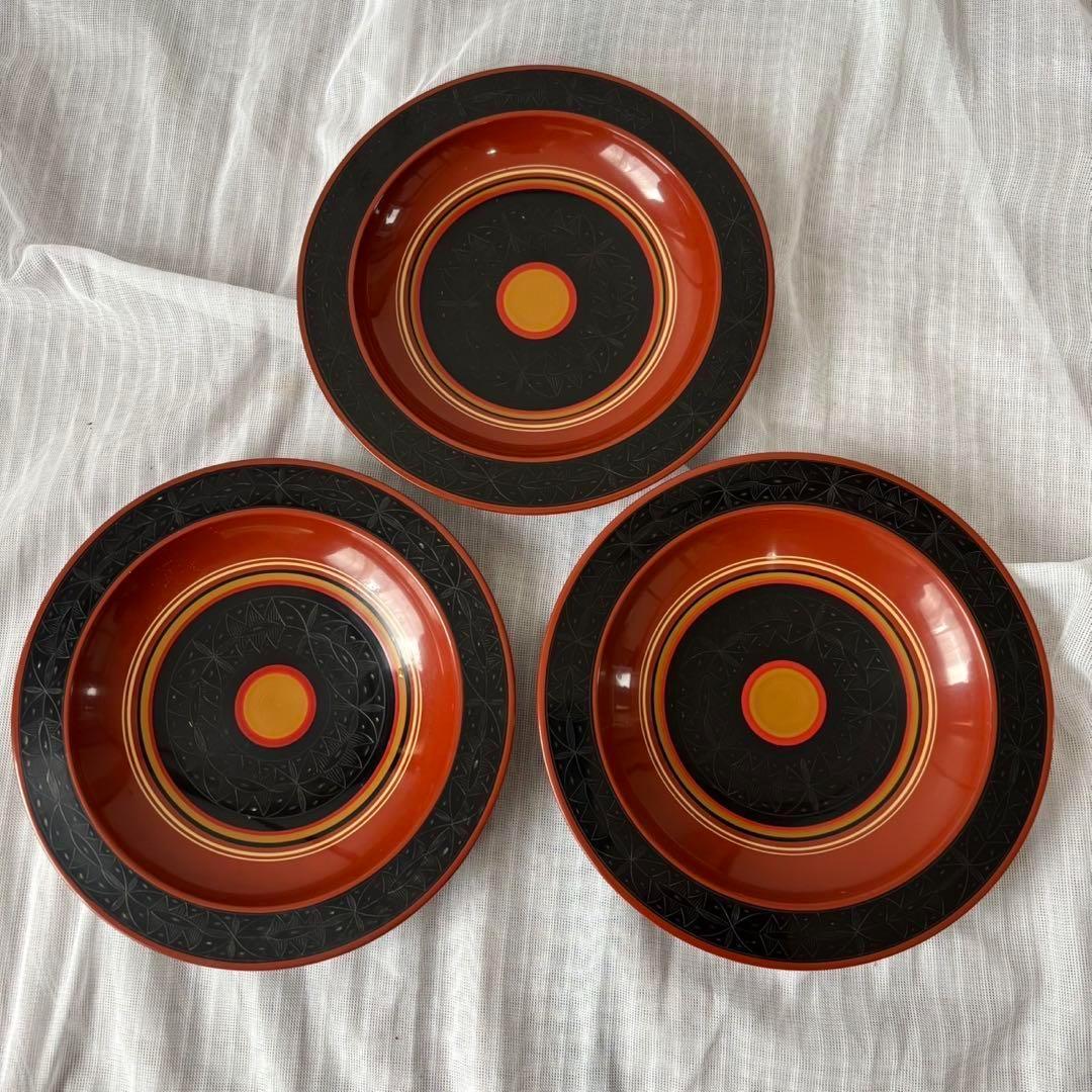 Ay95 加賀漆匠　高桑泉斎　独楽　銘々盆　五客　天然木　菓子器　古美術　骨董