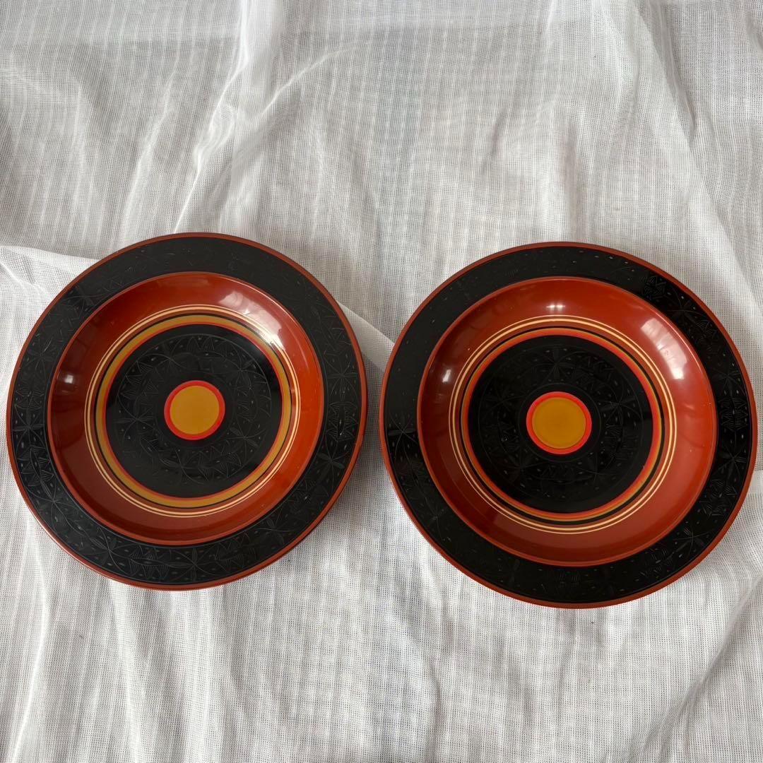 Ay95 加賀漆匠　高桑泉斎　独楽　銘々盆　五客　天然木　菓子器　古美術　骨董