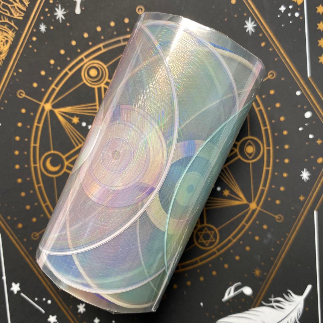 Z】海外 10m巻 貝殻光/虹光マスキングテープ お花系/装飾系/古風系