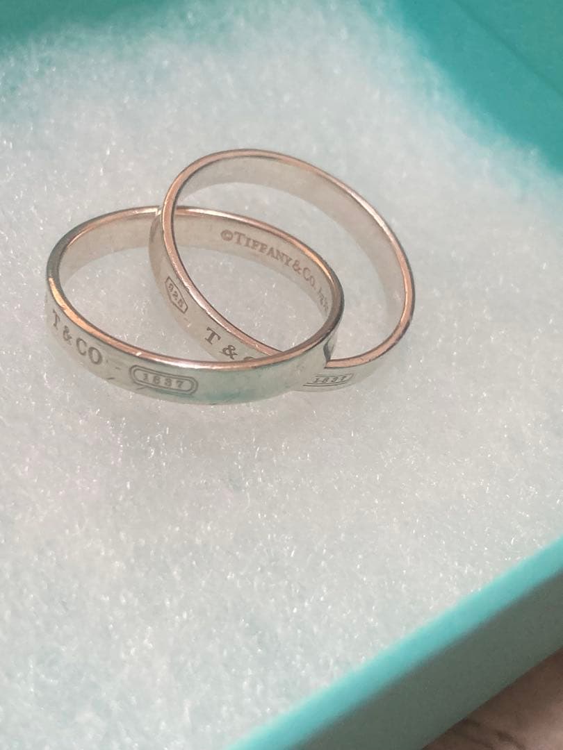 Tiffany & Co. インターロッキング2連リング シルバー925 19号