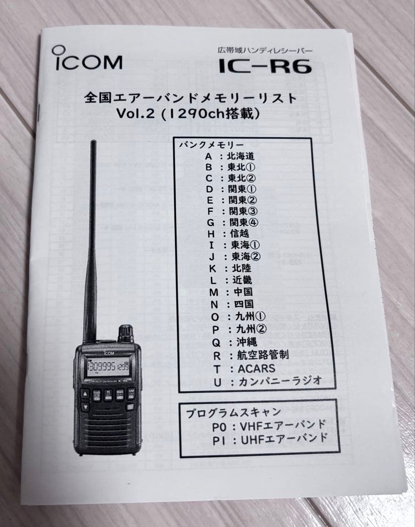Icom IC-R6 受信機 メタリックブルー エアバンドSPver2