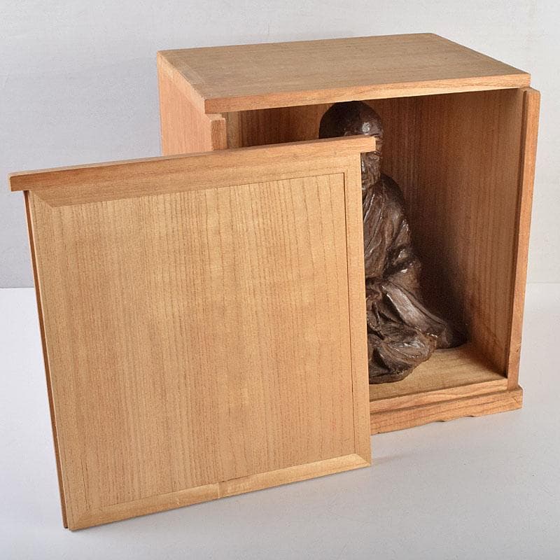 高岡銅器 須賀木仙子作 鋳銅 宗旦居士像 約3㎏ 共箱