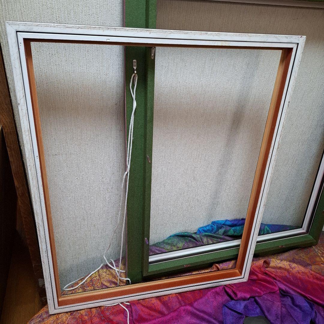 カッコイイ※黒っぽい茶色 油彩額縁 クラシックデザインF15 ひび割れ加工