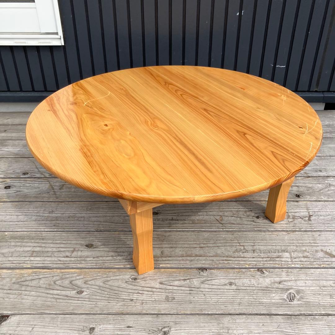 昭和レトロ らくだ屋 形 型 木製ちゃぶ台 折り畳みテーブル 卓 座卓