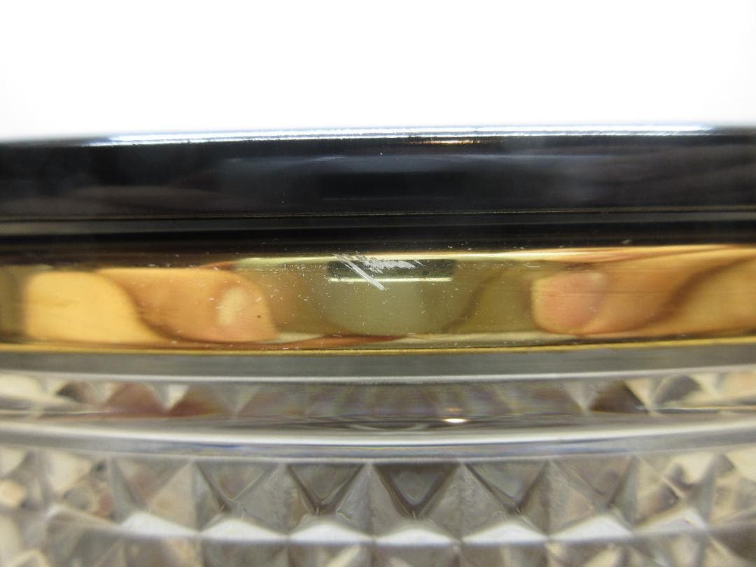 送料込【逢絢亭・訳あり新品】茶道具 平水指 義山 金縁 割蓋