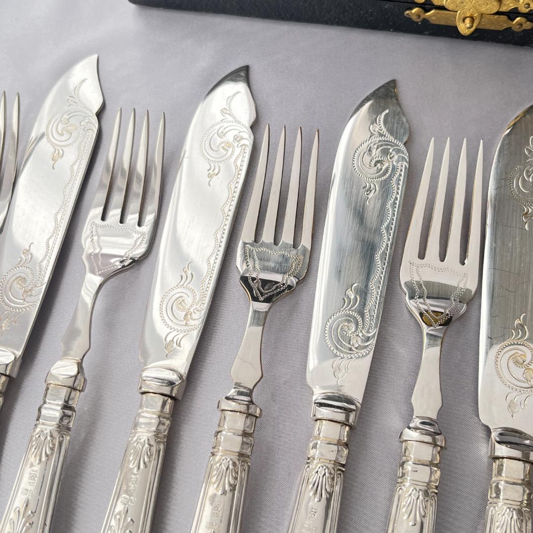 【Robert Pringle】 【純銀ハンドル】キングスパターン 12本